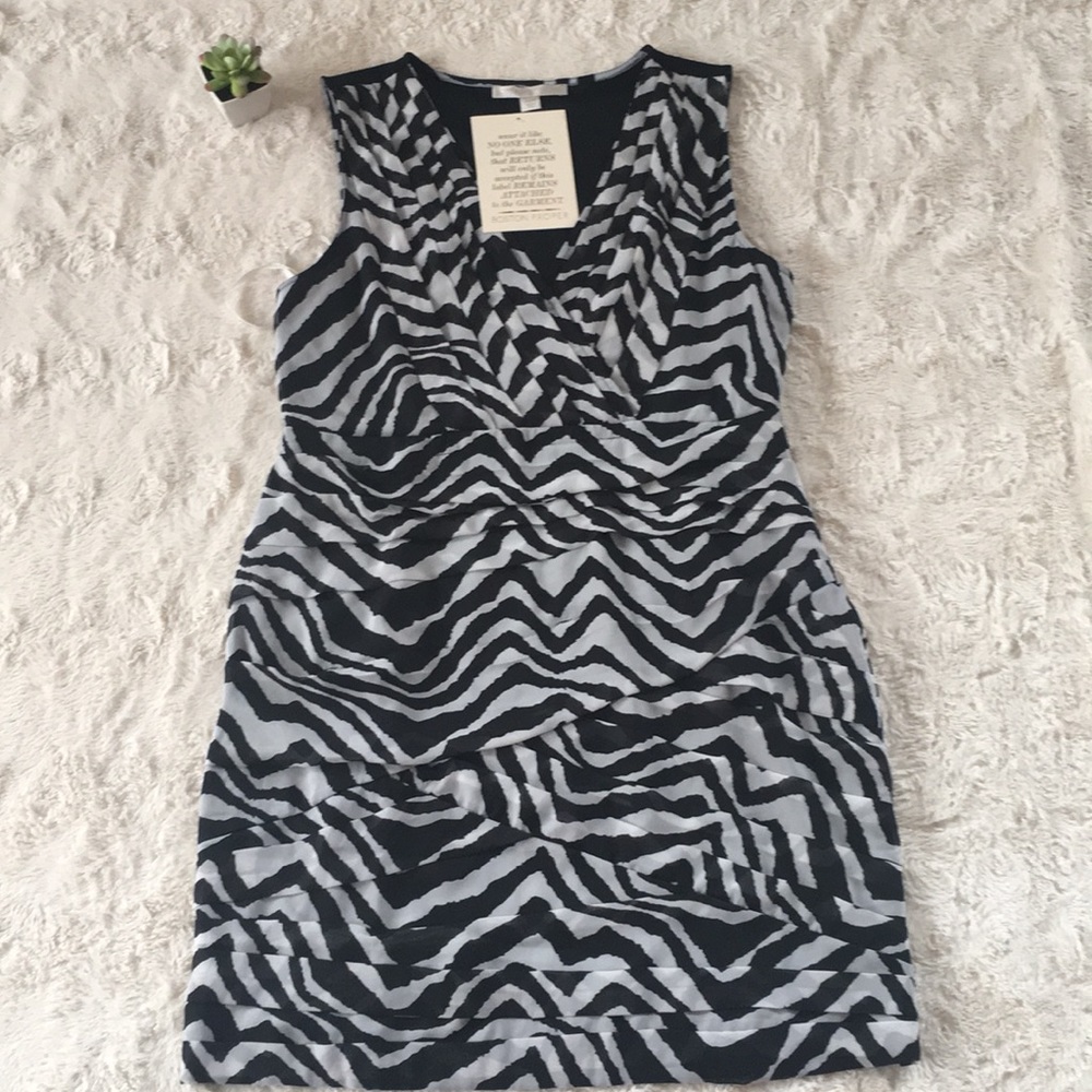 Boston Proper NWT Zebra Plus Size v neck dress